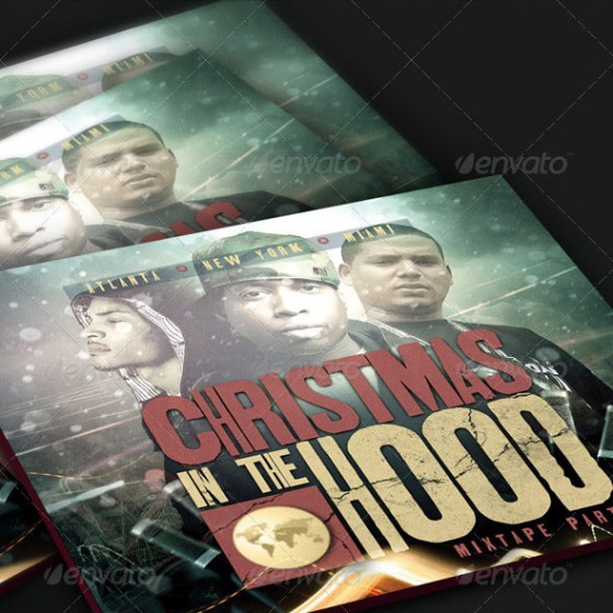 Christmas in the Hood Mixtape Template