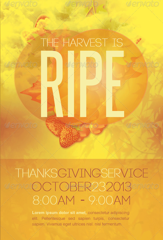 Harvest Thanksgiving Service Flyer-Template-Image-Preview